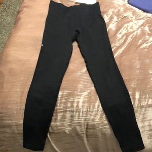 Acta black leggings with side detailing
